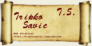 Tripko Savić vizit kartica